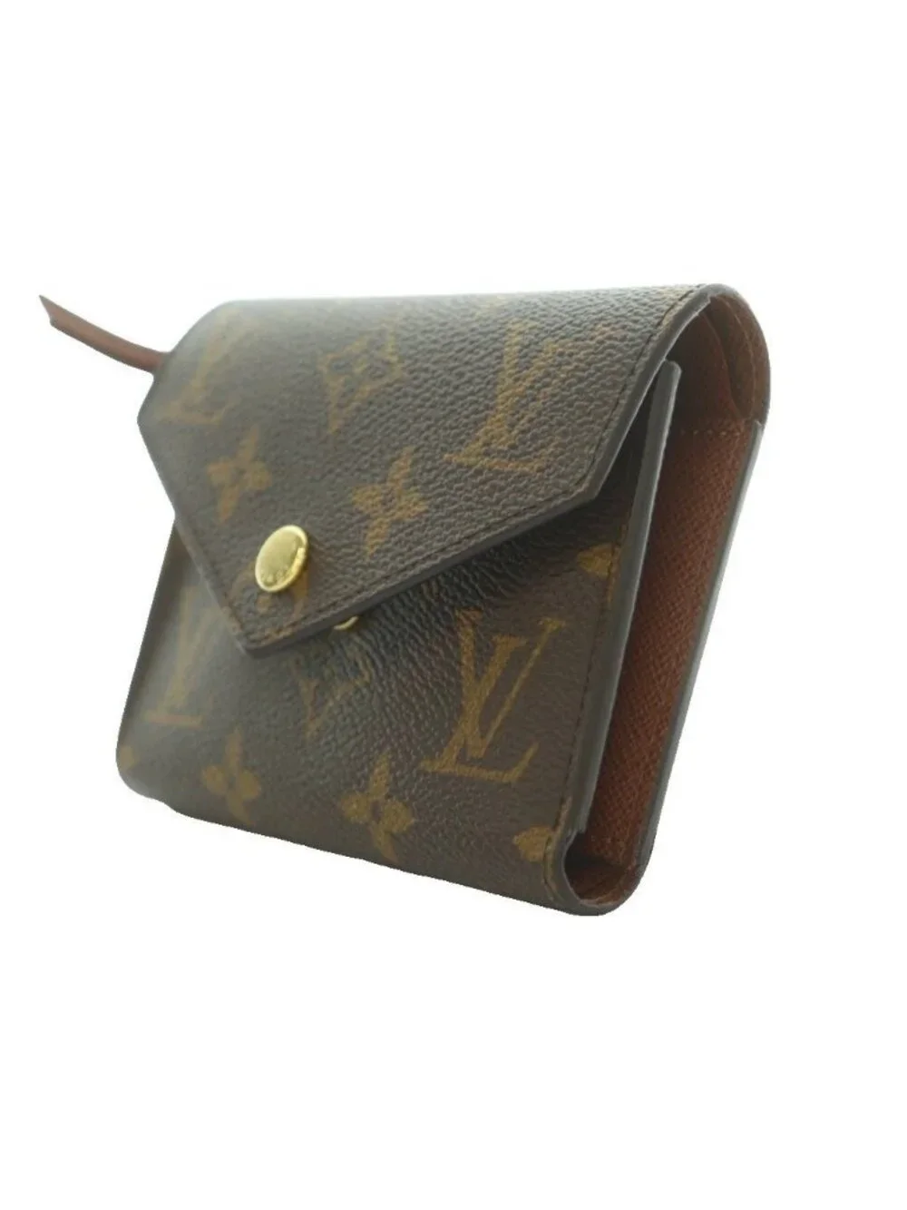Louis Vuitton Portefeuille Victorine Monogram Trifold Wallet Compact Canvas